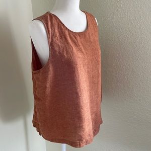 Eileen Fisher Washed Organic Linen Delave Shell